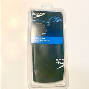 Speedo black silicone swim cap